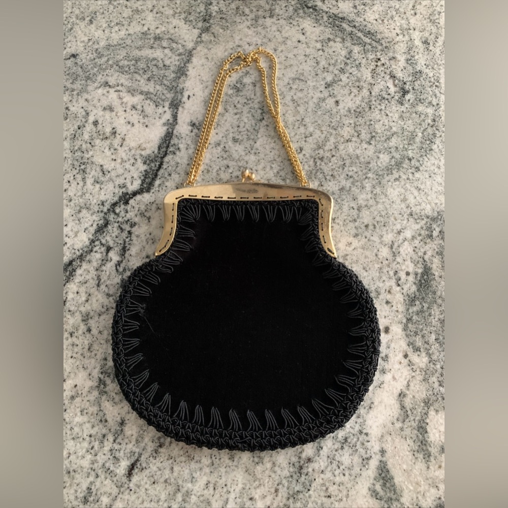 Vintage MCM Black Velvet  Purse. -RARE-